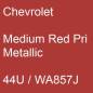 Preview: Chevrolet, Medium Red Pri Metallic, 44U / WA857J.